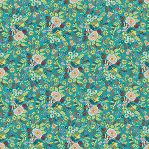 Fabric - Figo - Kathy Dougherty - Kindred Sketches - Kinfolk Floral Dorothy - 90526-61