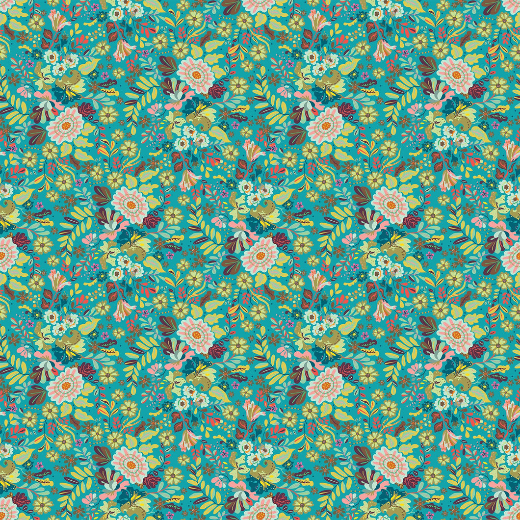 Fabric - Figo - Kathy Dougherty - Kindred Sketches - Kinfolk Floral Dorothy - 90526-61