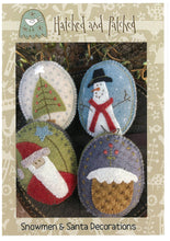 Load image into Gallery viewer, Snowman and Santa Decorations