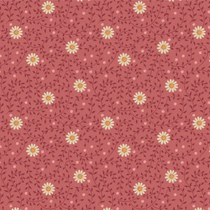 Tilda - 100563 - Sanctuary -  Red - Floral Daisy