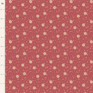 Tilda - 100563 - Sanctuary -  Red - Floral Daisy