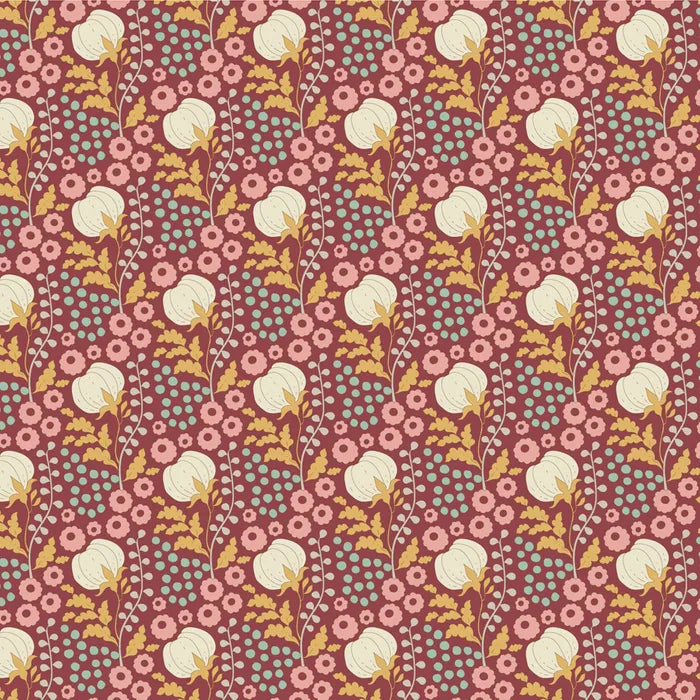 Tilda - 100564 - Sanctuary -  Earthy Red - Floral Poppy