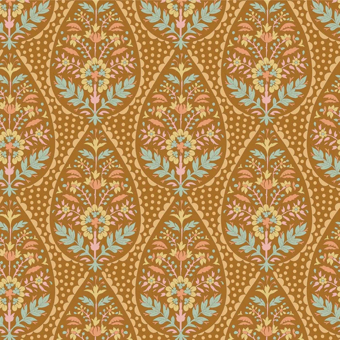 Tilda - 100566 - Sanctuary -  Ginger - Floral Geometric