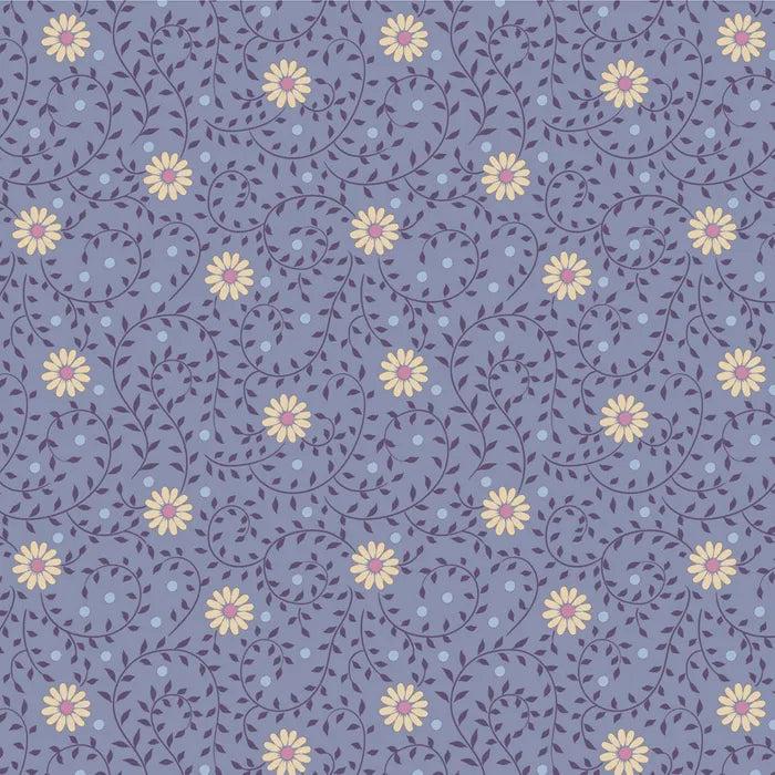 Tilda - 100573 - Sanctuary -  Purple - Yellow Daisies