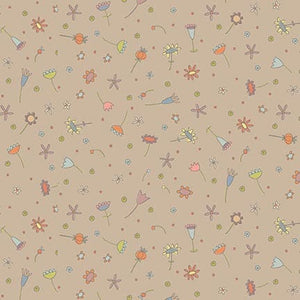 Simply Be - 3324-38 - Scattered Flowers- Taupe