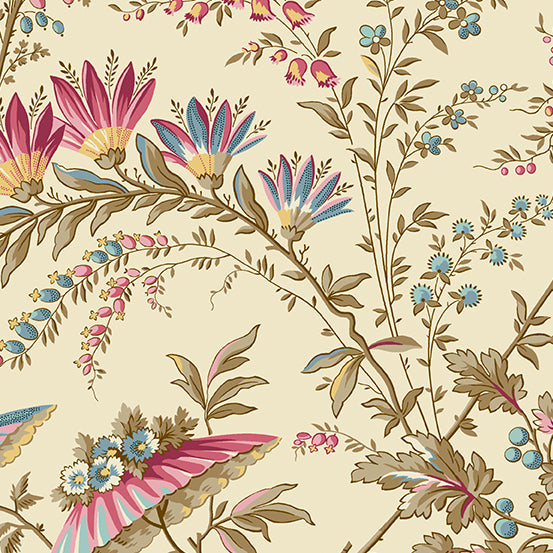 Max and Louise - A-687-L - Sienna -  Cream - Whimsical Garden