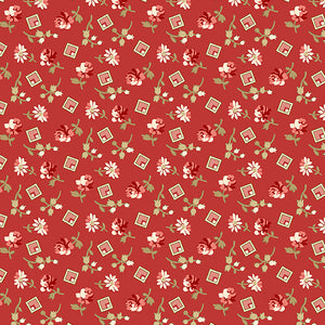 Edyta Sitar for Laundry Basket Quilts  - A-8828-R - Little Sweetheart - Something Borrowed - Crimson