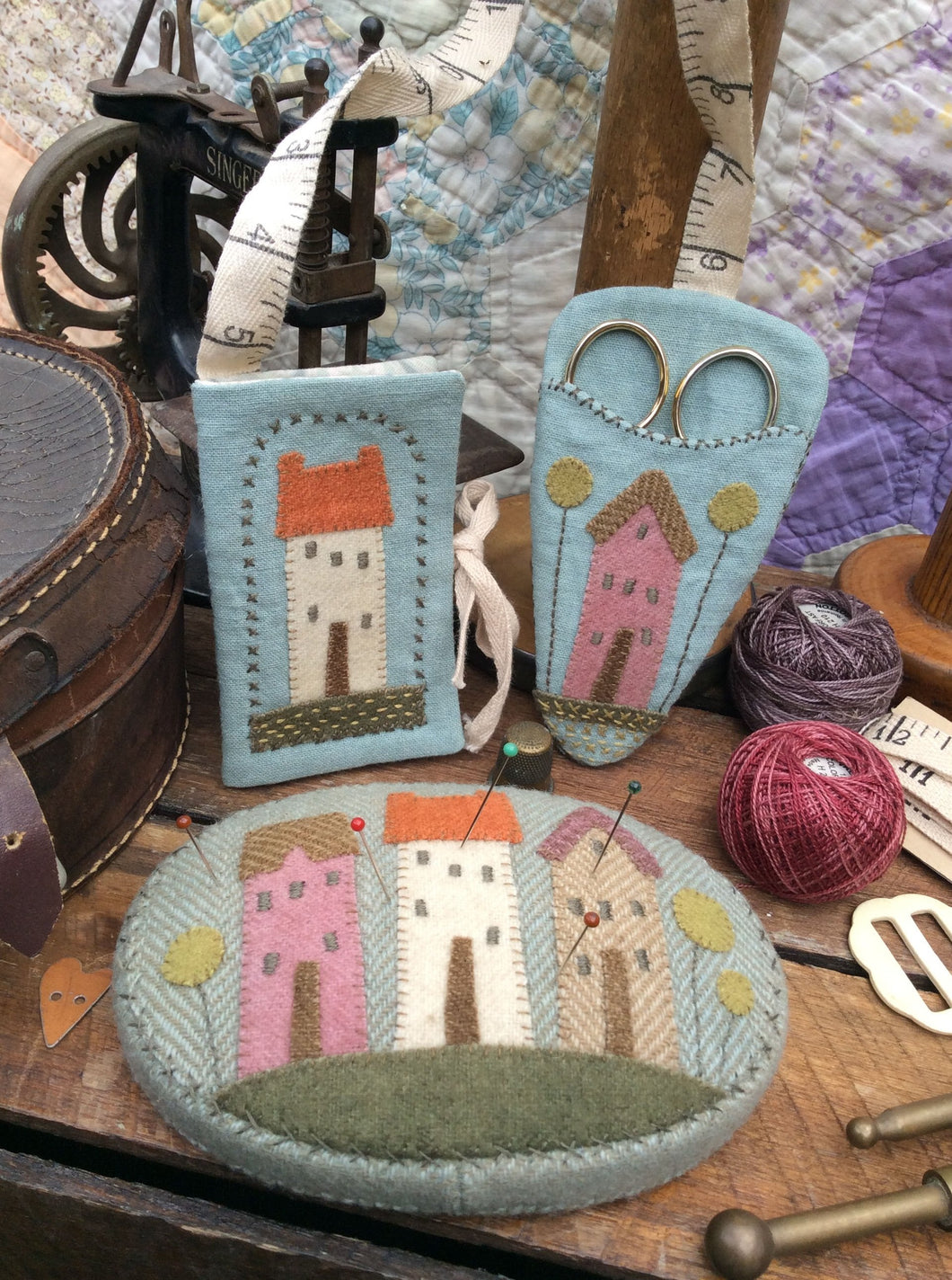 Village Sewing Trio in Wool
