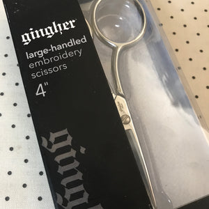 Scissors - Gingher 4" Large handled Embroidery Scissors