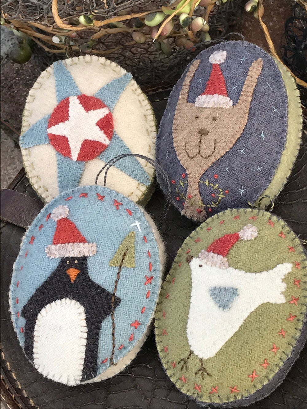 Penguin and Hare Decorations