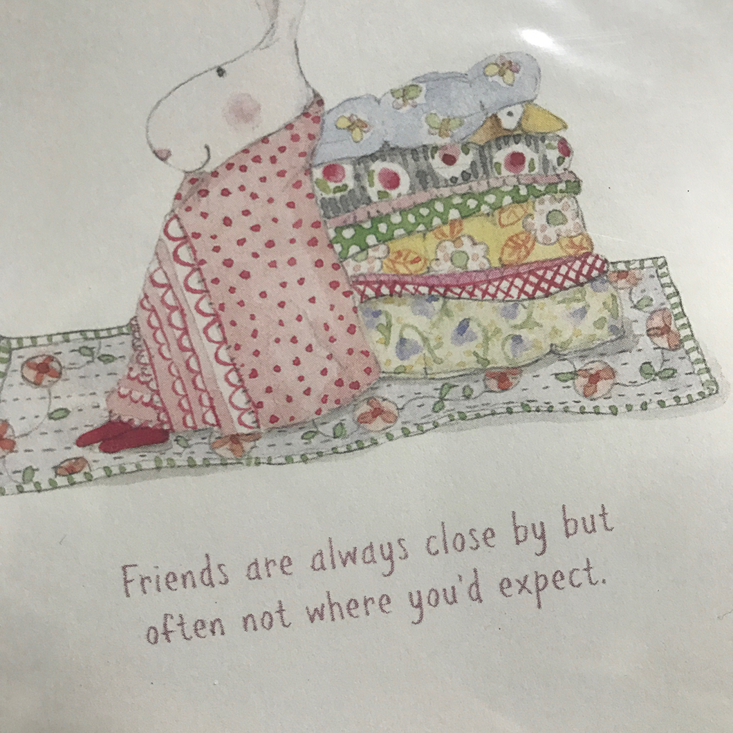 Card - Friendship (Rabbit in a Quilt)