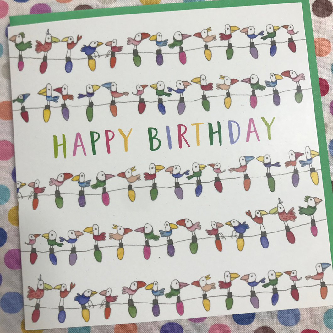 Card - Happy Birthday (Birds on a Wire)