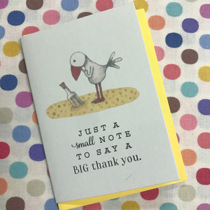 Card - Thank You (Bird and a Bottle)