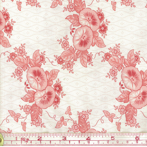 Minick and Simpson - 14911-11 - Roselyn -  Floral - Red / Cream