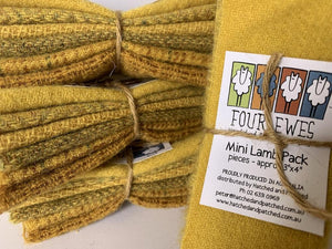 Woven Wool - Hot Mustard Mini Lamb Pack