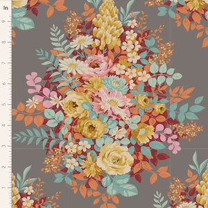 Fabric - Tilda - Chic Escape - Whimsy Flower Grey - 100451